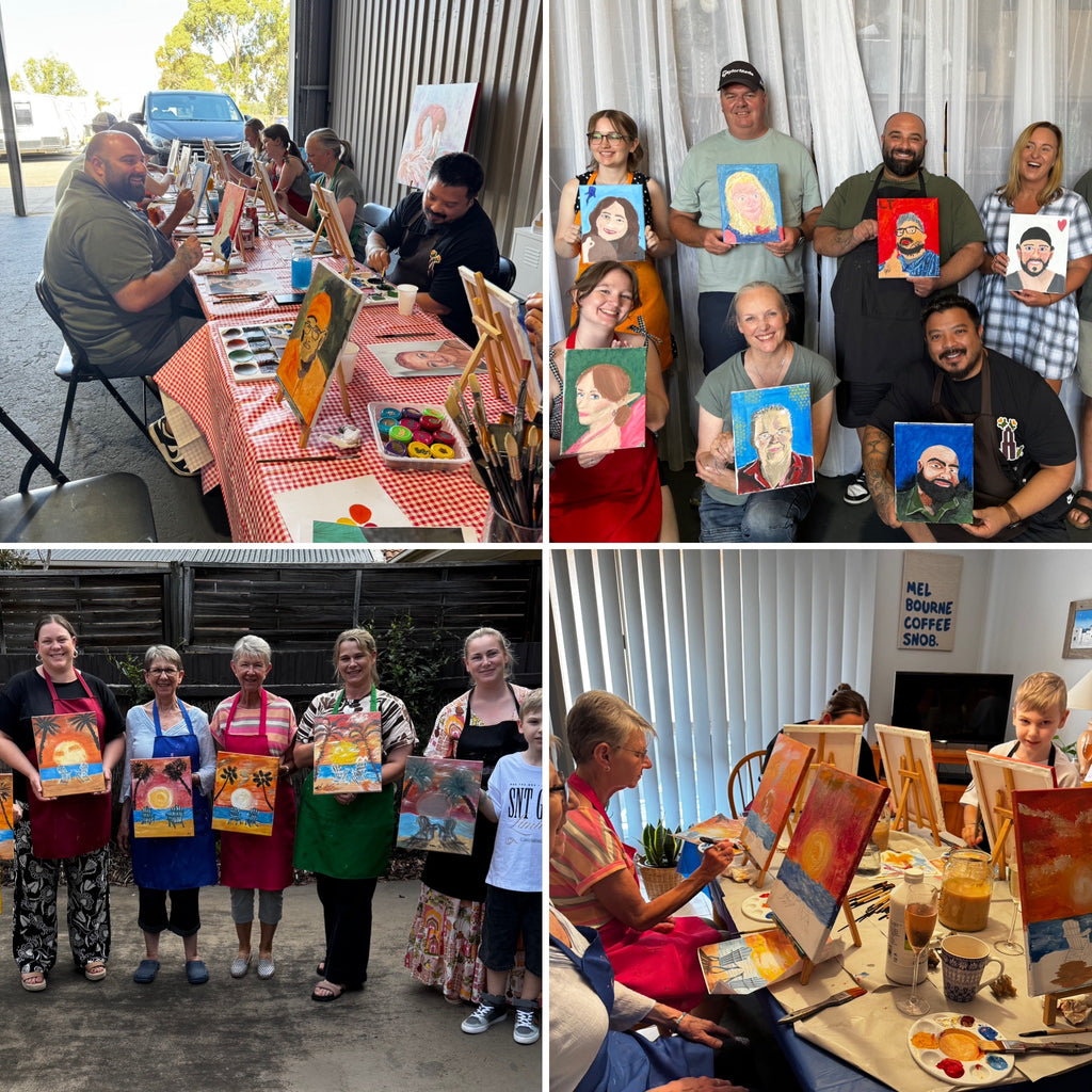 ART IN A BAG – 4 Pack 🎨 Paint & Sip, Paint Party Kits