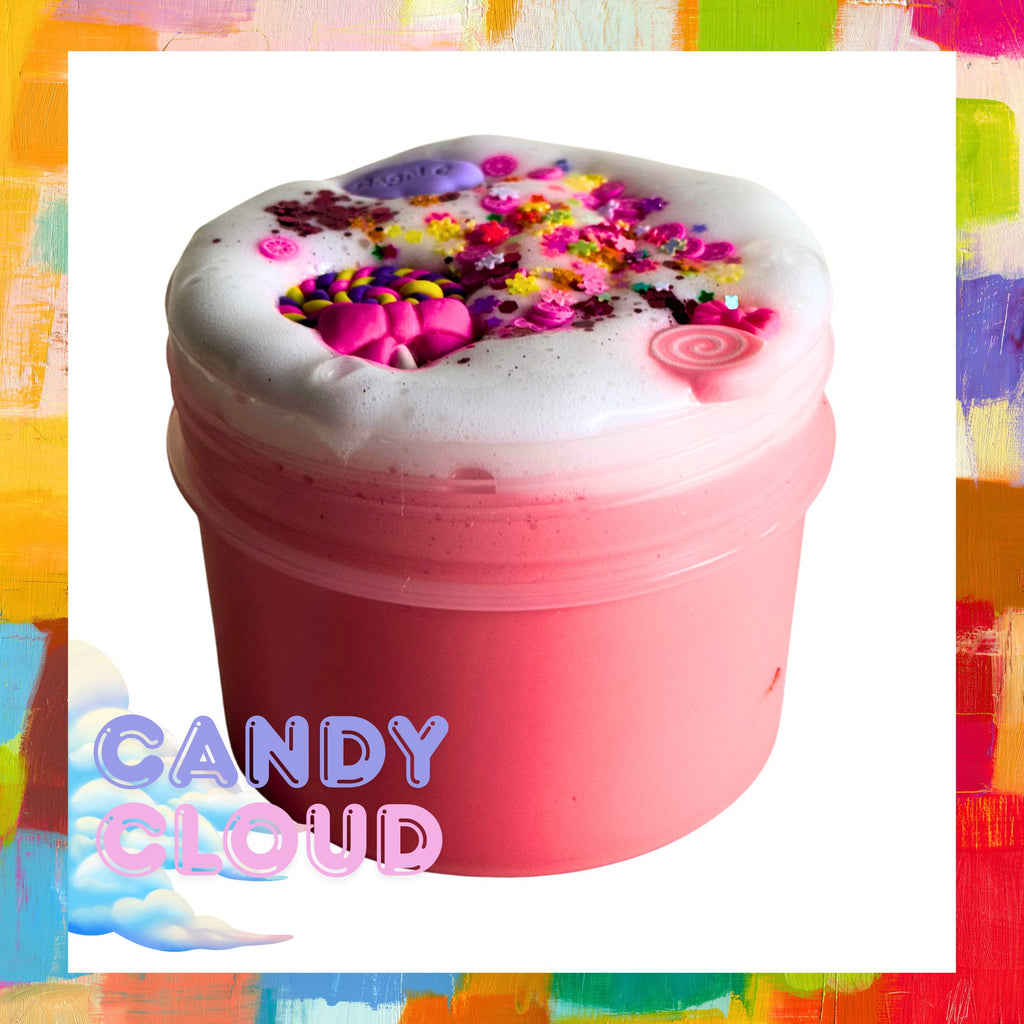 Pink & White Slime with mix ins and charms - 350ml jar