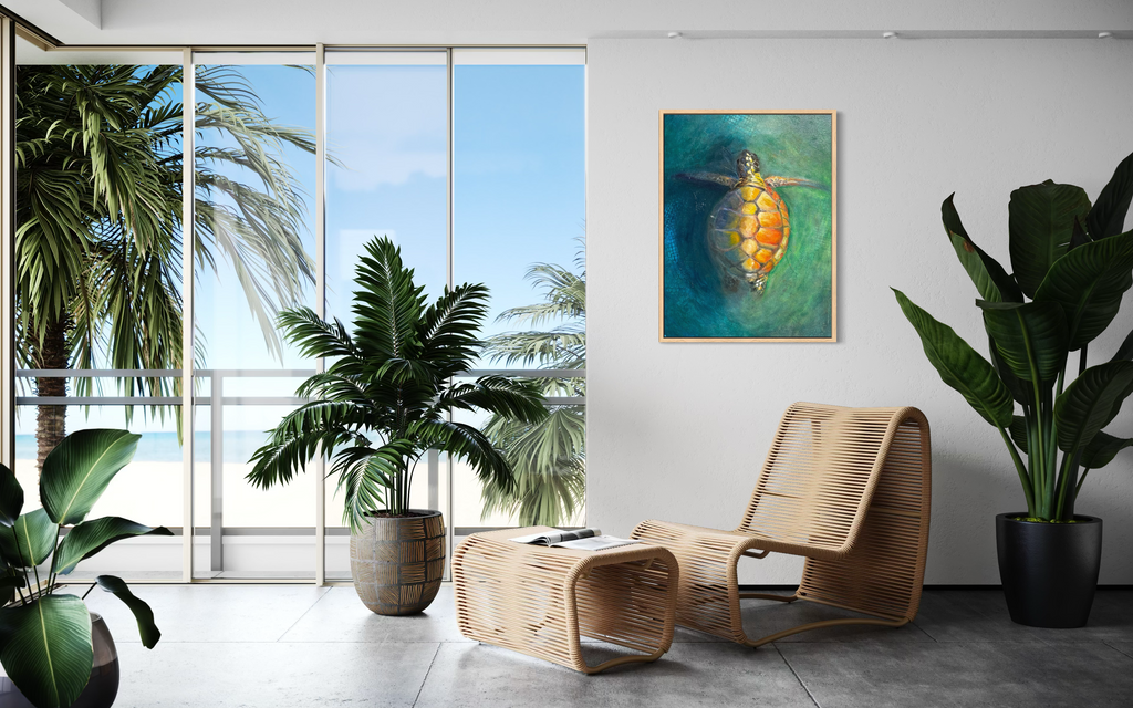 Oil Painting - Sea Turtle 16" by 20"
